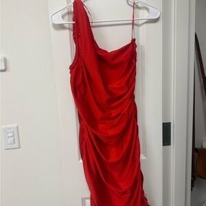 Vici Vibrant Red One-Shoulder Dress
